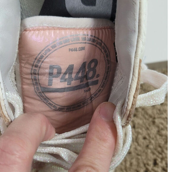 P448 JOHN BS KEPLER LEATHER SNEAKERS IN PINK, SZ 41/ US 10.5-11 - Picture 15 of 16